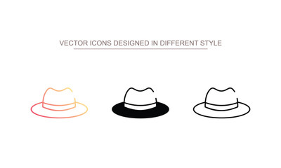 Hat icon design with white background stock illustration