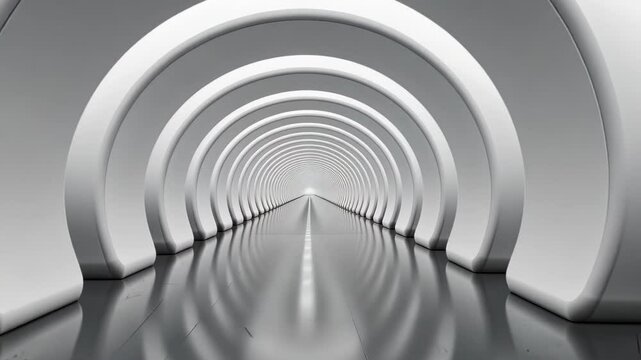 Archways of Progress: A modern architectural marvel, featuring a series of pristine archways receding into the distance, symbolizing a journey of growth and innovation.