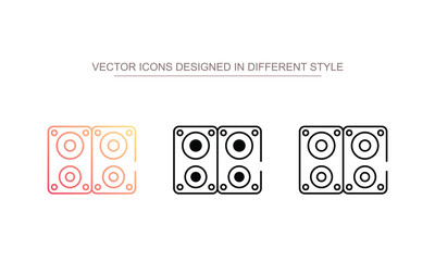 Speakers icon design with white background stock illustration