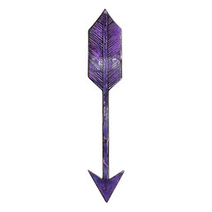 Contemporary Arrow with a Layered Design in Royal V Isolated on Transparent Background