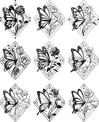 Butterfly, Boho, Wildflower, Spring