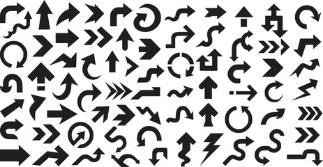 Modern minimalist arrow shape design symbolizing direction, progress, and movement. Perfect for web, UI, infographic, and branding vector projects in a clean and professional style