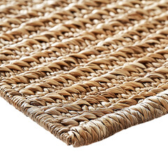 Contemporary Eco Straw Mat Featuring a Natural Wove Isolated on Transparent Background