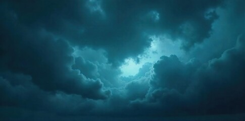 Obraz premium A brooding, dark sky filled with heavy, ominous clouds, creating a dramatic and moody atmosphere Perfect for illustrating concepts of storm, mystery, or impending doom , overcast, tempest