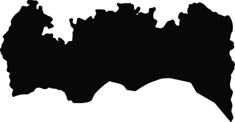 Obraz premium Assin North Ghana silhouette map