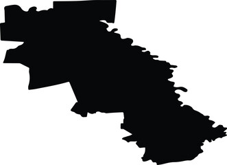 Asino region Russia silhouette map