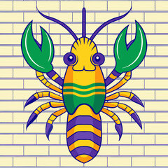 vector illustration of a cartoon spider