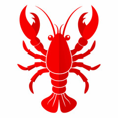 red crab isolated on white