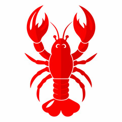 red crab isolated on white background