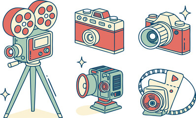 retro camera icons