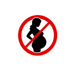 Prohibited pregnant woman symbol