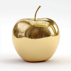 Golden Apple Sculpture: Luxurious Modern Decor for Minimalist Kitchens and Elegant Spaces