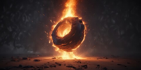 Ethereal fire sparks dance in dark void, glowing embers fly ,  celestial,  glowing embers