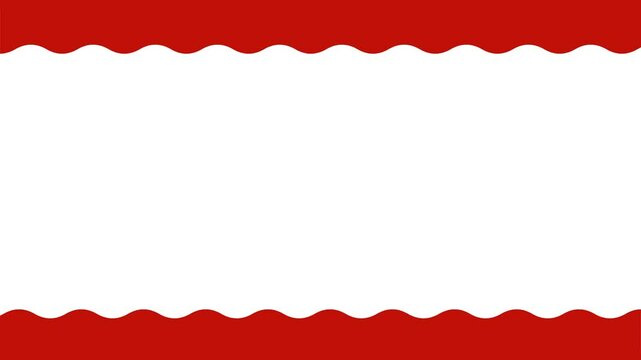 wavy red frame animation on white background