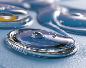 液体金属の表面張力と水滴