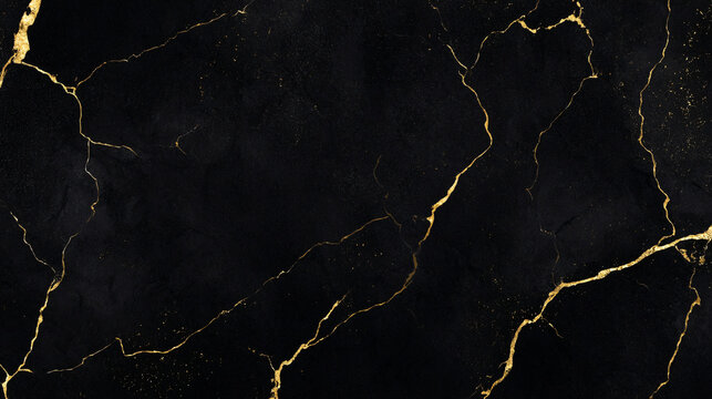 Naklejki Black Gold Marble Texture Elegant Luxury Background Design Art Nature Pattern Surface Abstract Style Smooth Premium Modern Rich Decorative Royal Classic Interior Decor Visual Beauty Illustration
