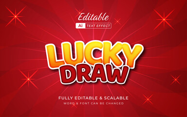 lucky draw three-dimensional for text effect