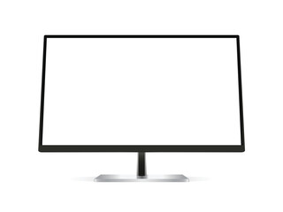 Realistic TV monitor mockup Vector isolated on a white background