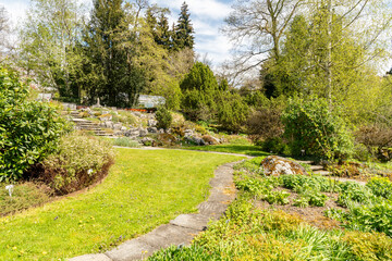 Botanical garden in Saint Gallen in Switzerland 19.4.25