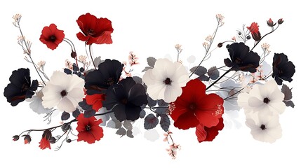 Artistic vibrant geranium flower bouquet composition high resolution picture