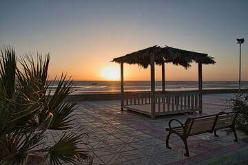 sunset on the beach