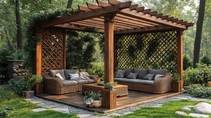 Serene Garden Gazebo: Relaxing Outdoor Oasis