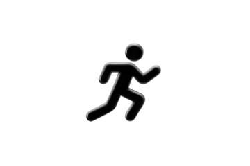 Running Figure Icon Minimalist Silhouette of a Person in Motion for Fitness Sports and Activ