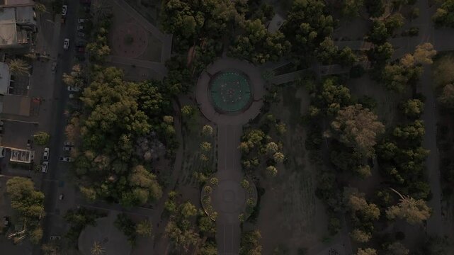 Top view of a park in Hermosillo, Sonora, near Cerro de la Campana.