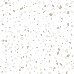 Neutral Terrazzo Seamless Pattern, Subtle Speckled Background Texture - VECTOR
