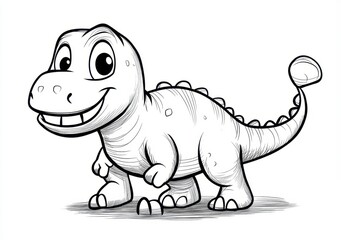 Obraz premium 可愛い恐竜のスケッチイラスト