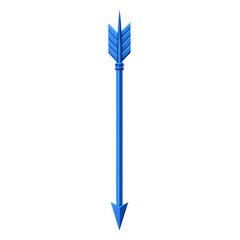 Contemporary Arrow with a Structured Layout in Classic Isolated on Transparent Background