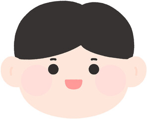 웃고 있는 귀여운 아빠 아버지 남자 사람 일러스트