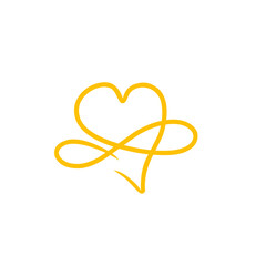 infinity heart line symbol