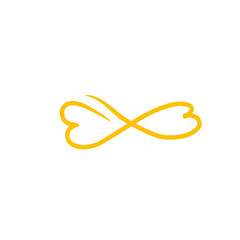 Naklejka premium infinity heart line symbol
