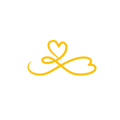 infinity heart line symbol