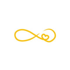 infinity heart line symbol