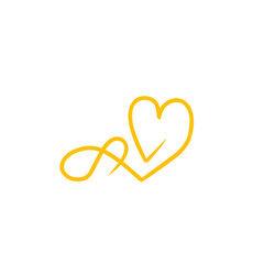 infinity heart line symbol