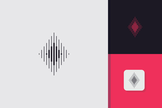 abstract line art logo design vector template