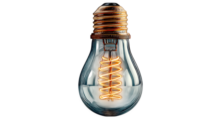 A glowing 3D lightbulb icon with a soft filament glow, symbolizing ideas and creativity, set against white --ar 16:9 --v 7.0 --s 750