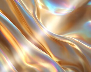 Naklejka premium Iridescent Gold Fabric Drape