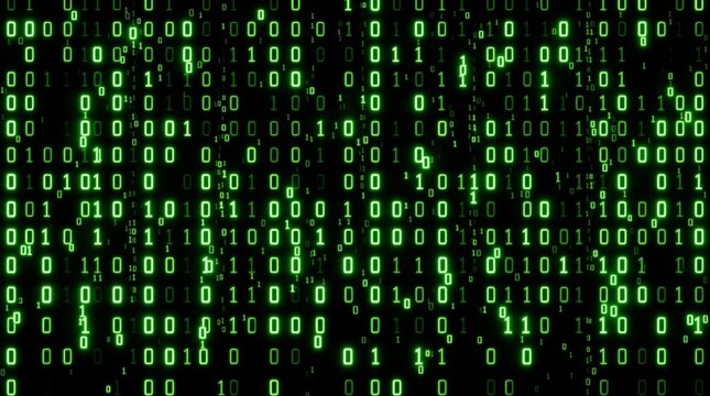 Plano de fundo estilo Matrix para not&iacute;cias sobre crimes cibern&eacute;ticos, ataques virtuais e seguran&ccedil;a digital

