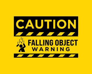 Falling Object Warning Icon Set &ndash; Safety and Hazard Symbols