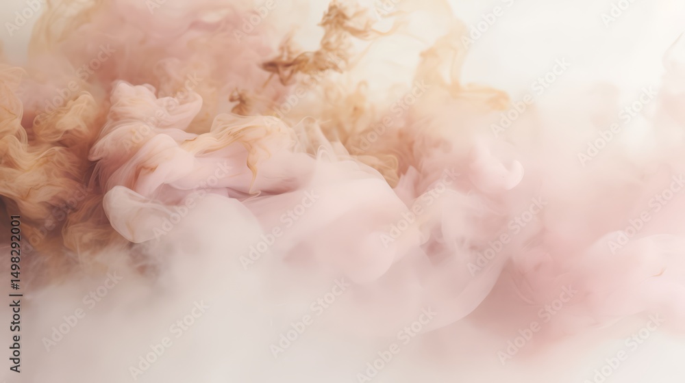 Aufkleber cloud of smoke with a pinkish hue. the smoke is swirling and creating a sense of movement and energy