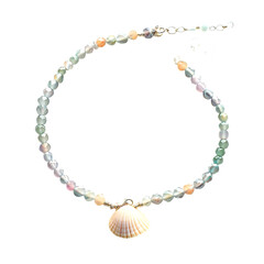 Elegant Anklet with a Cascade of Tiny Crystals Isolated on Transparent Background