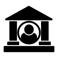 This is Bank Account icon from the Asset Management icon collection with an Solid style