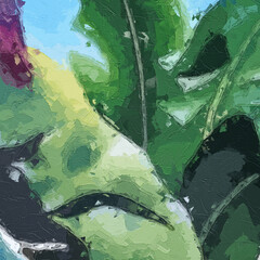 Various oil paintings, flowers, cats, dogs, parrots, tropical leaves, birds, butterflies, roses, peonies, tigers