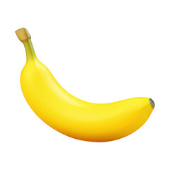 Isometric pastel yellow banana with soft lighting