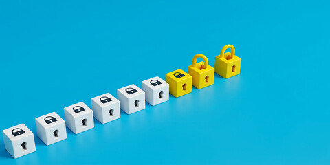 Curved blocks with icons and highlighted yellow piece showing corporate structure or standout candidate