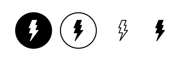 Lightning icon logo design. electric sign and symbol. power icon. energy sign