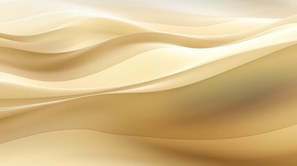 Fototapeta premium Sandy beach with a wave in the distance. The sand is golden and the water is calm